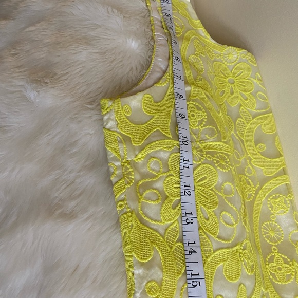 Lucy Paris Reece Lace Crop Shell, Size L Neon Bright Yellow - Picture 13 of 15